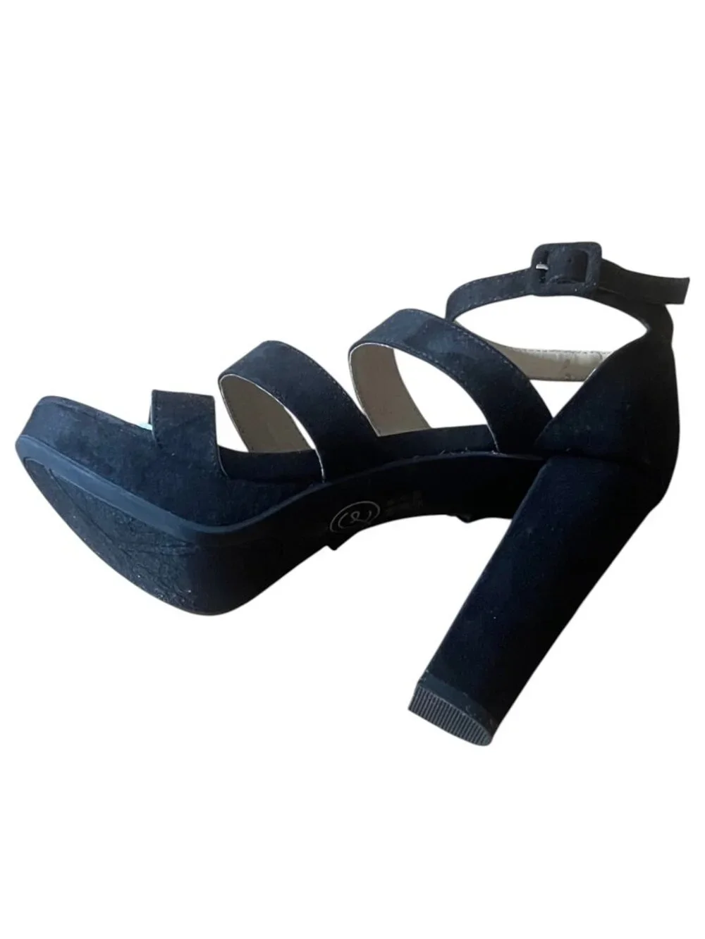 Chinese Laundry Elegant 4-Strap Platform Block Heel Dress Sandals | Size 7
